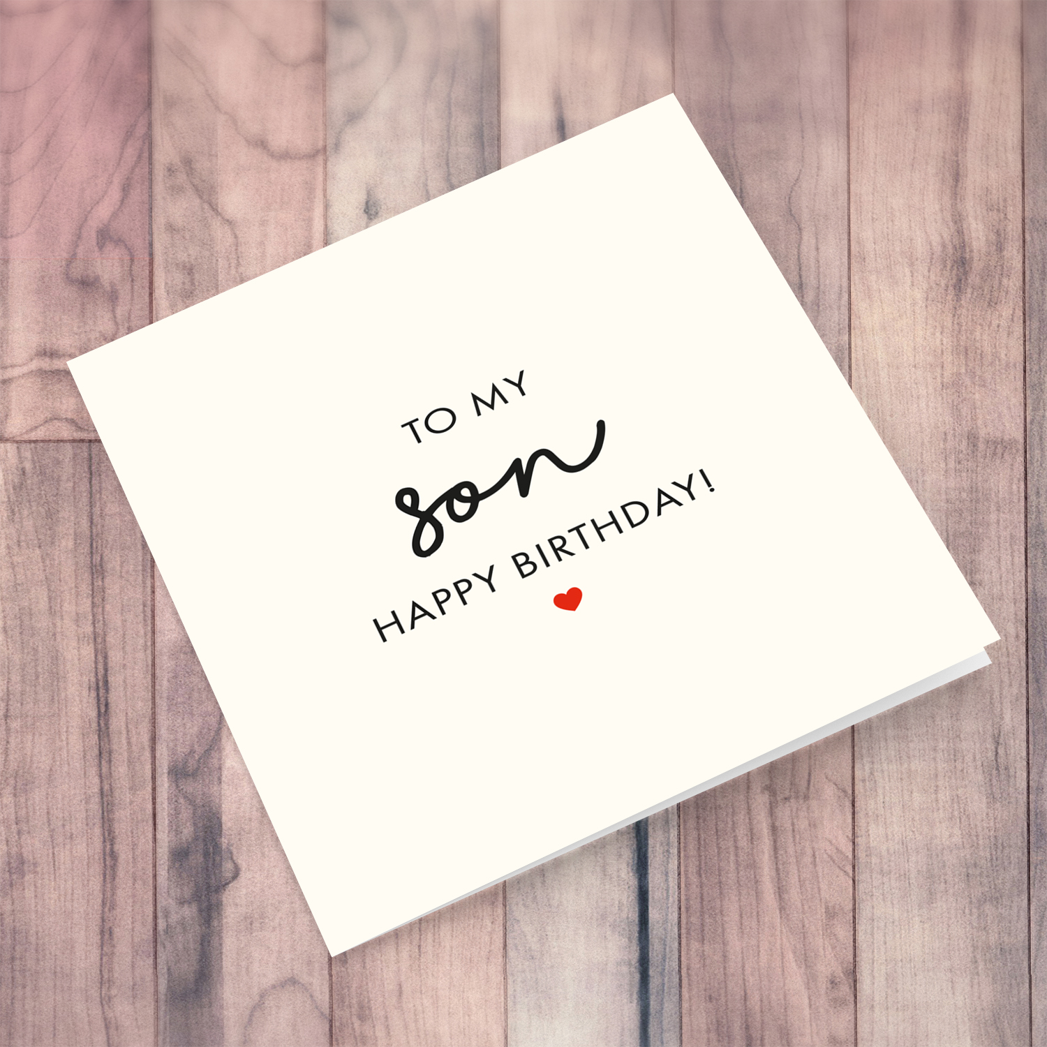 To my Son Birthday Card in English