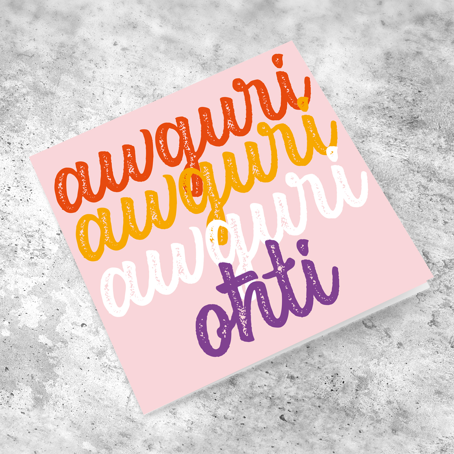 Coloured font birthday card for sister in Maltese