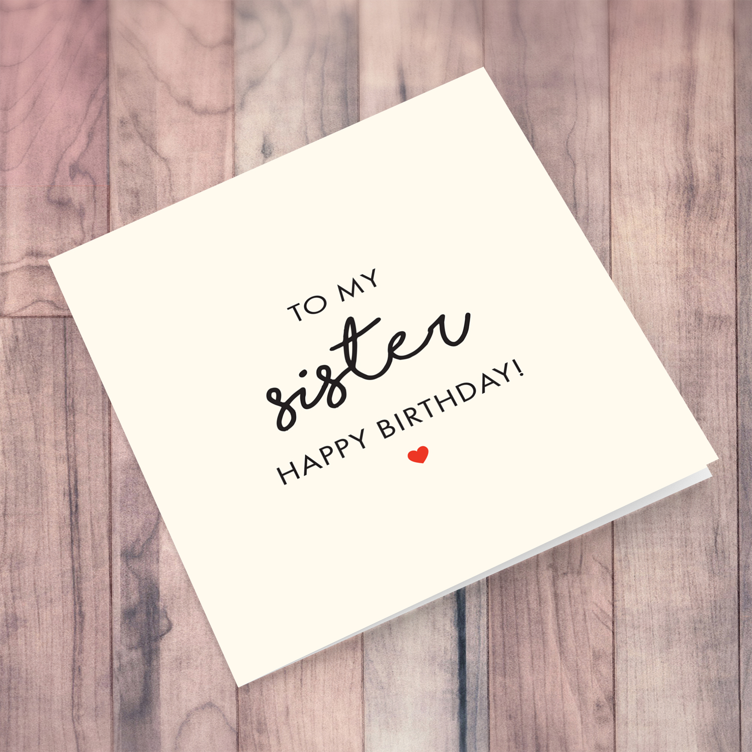To my Sister Birthday Card in English
