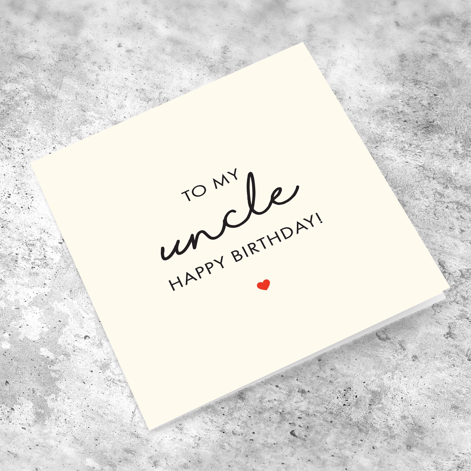 To my Uncle Birthday Card in English