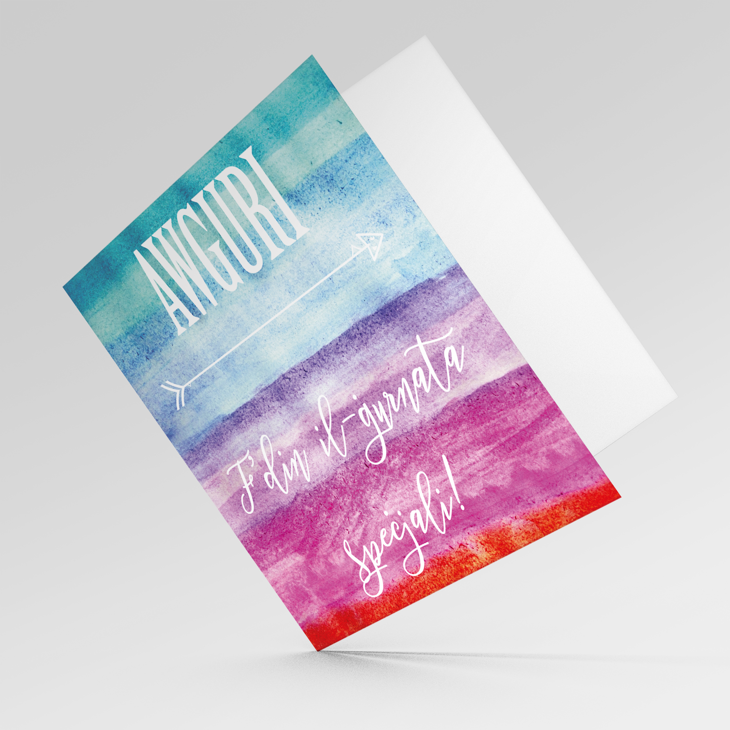 Abstract open card in Maltese