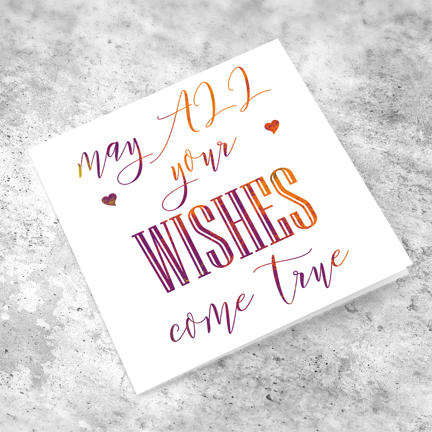May all your wishes come true birthday card in English