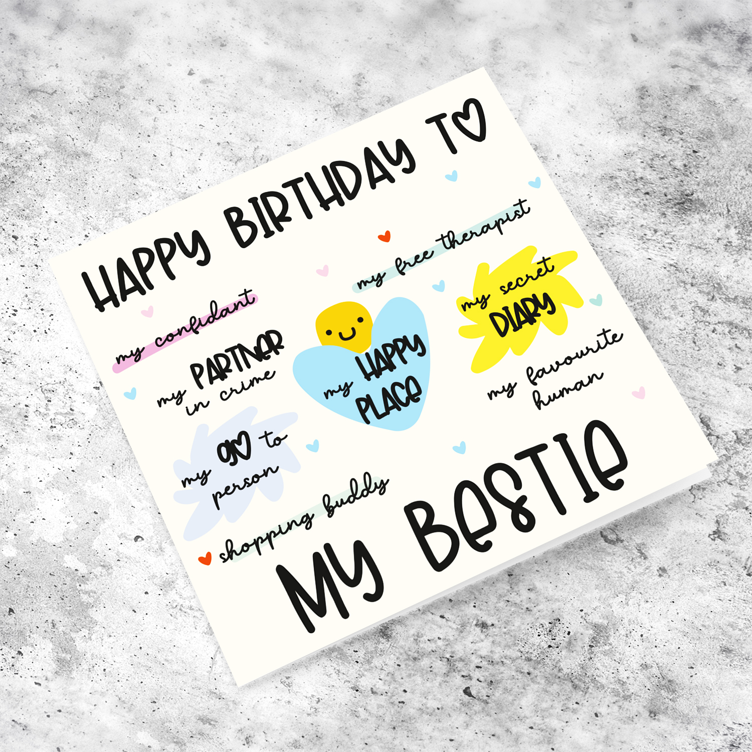 Funny & cute birthday card for someone special in English