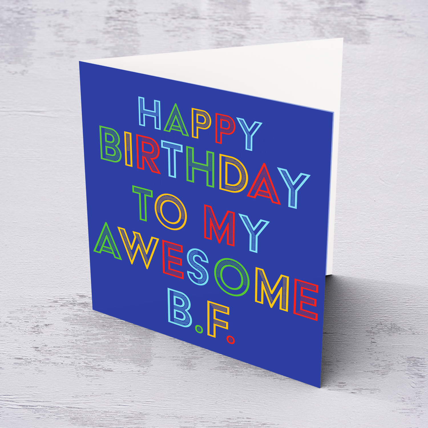 Colourful and fun birthday card for boyfriend in English