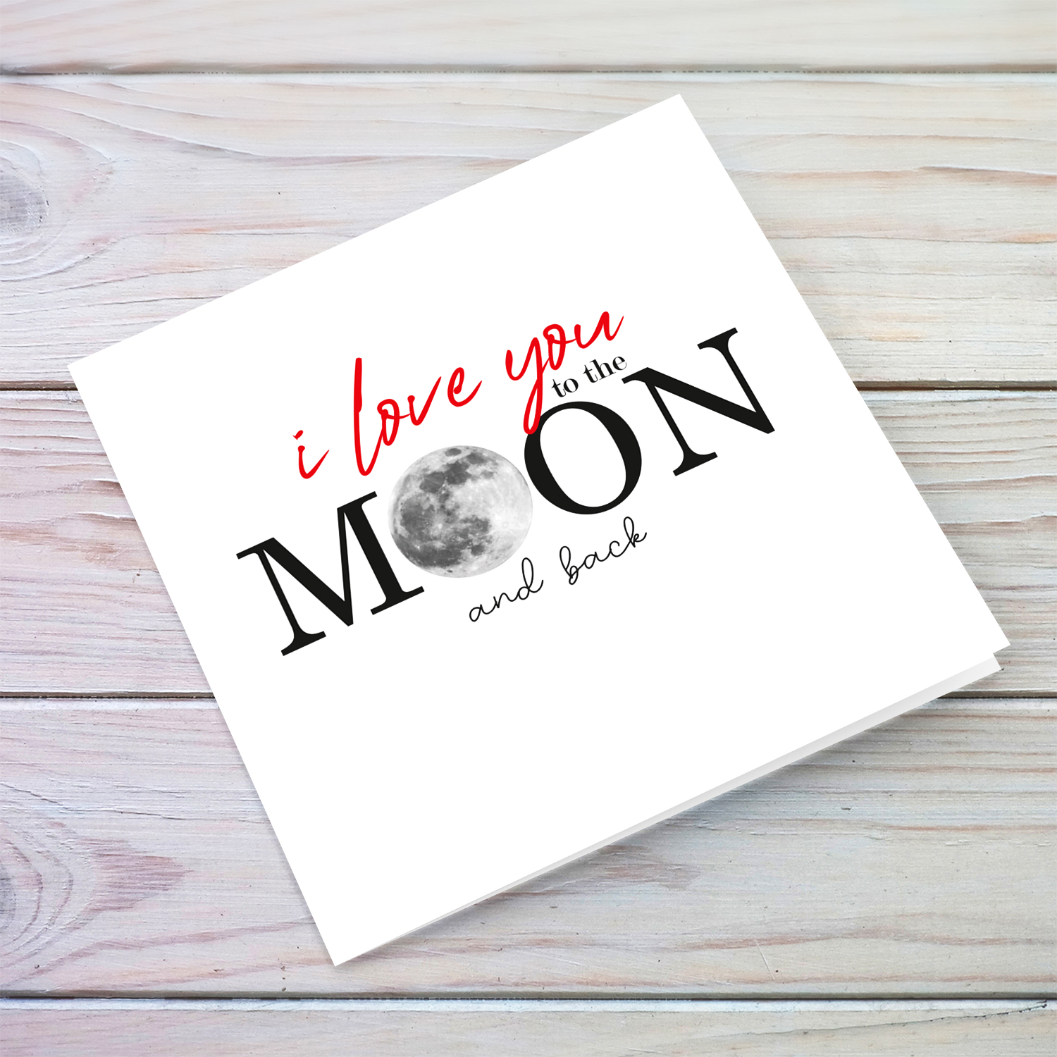 I love you to the moon and back BIRTHDAY Card in English