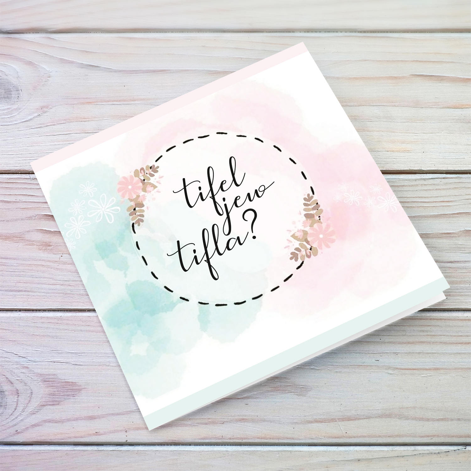 Tifla jew tifel? Baby shower card in Maltese