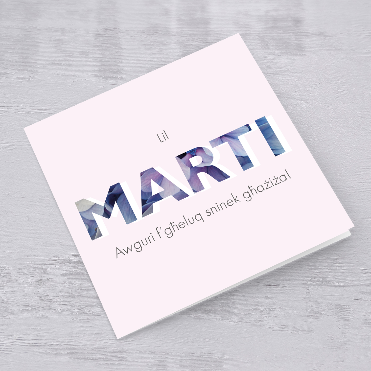 Birthday card for wife in Maltese