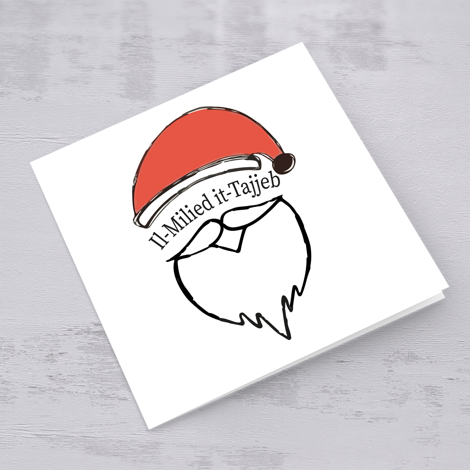 Christmas Father themed Christmas card in Maltese