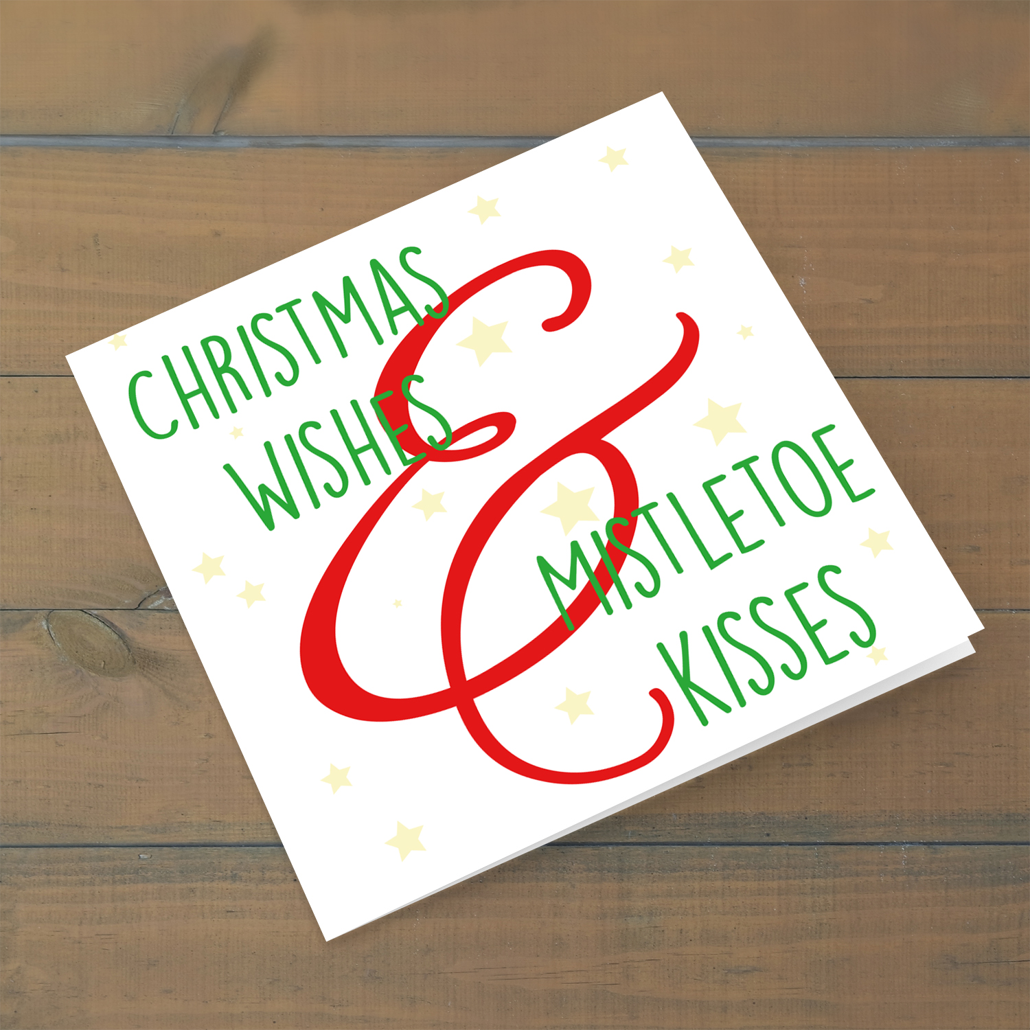 Star themed Christmas card in English