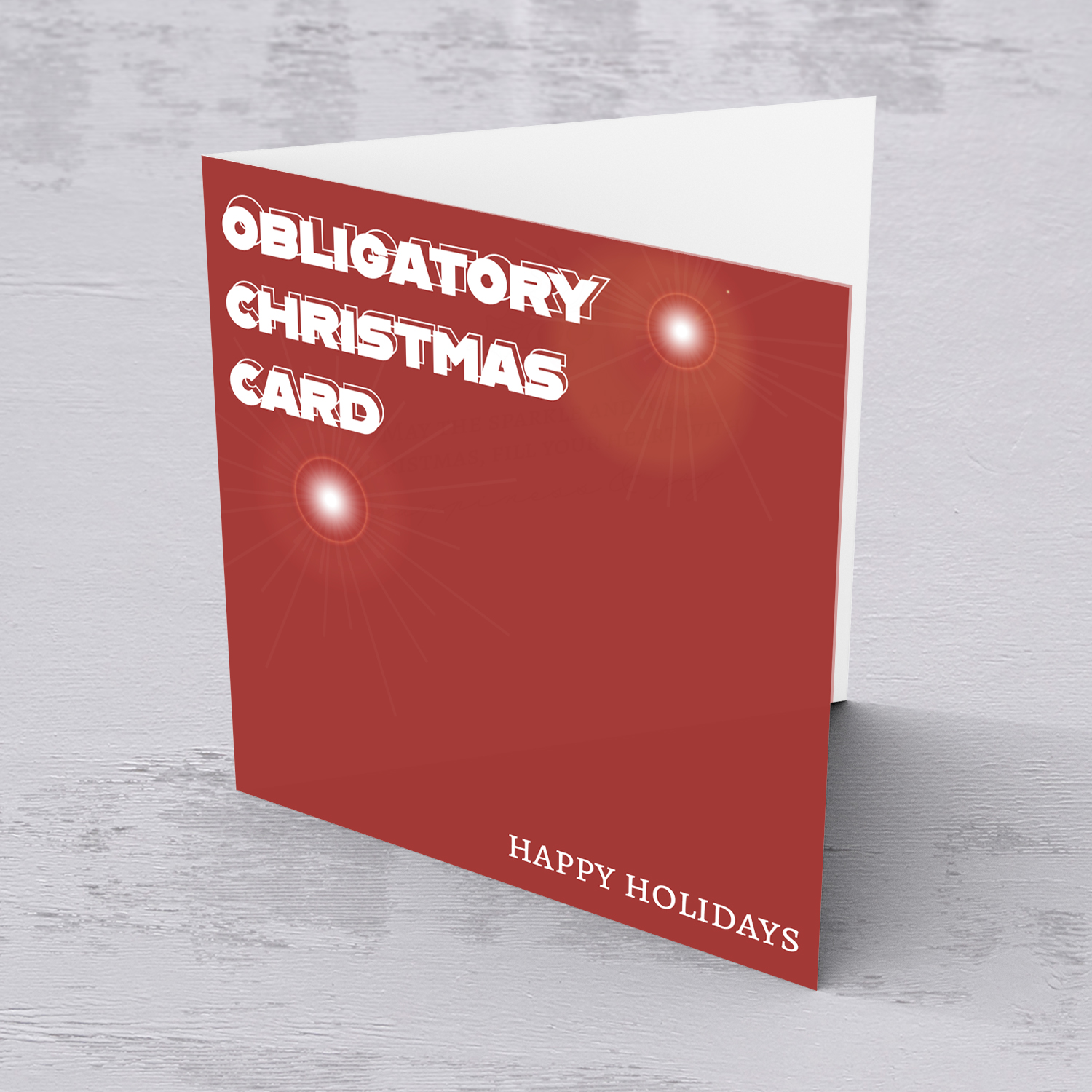 Funny Christmas obligatory card in English