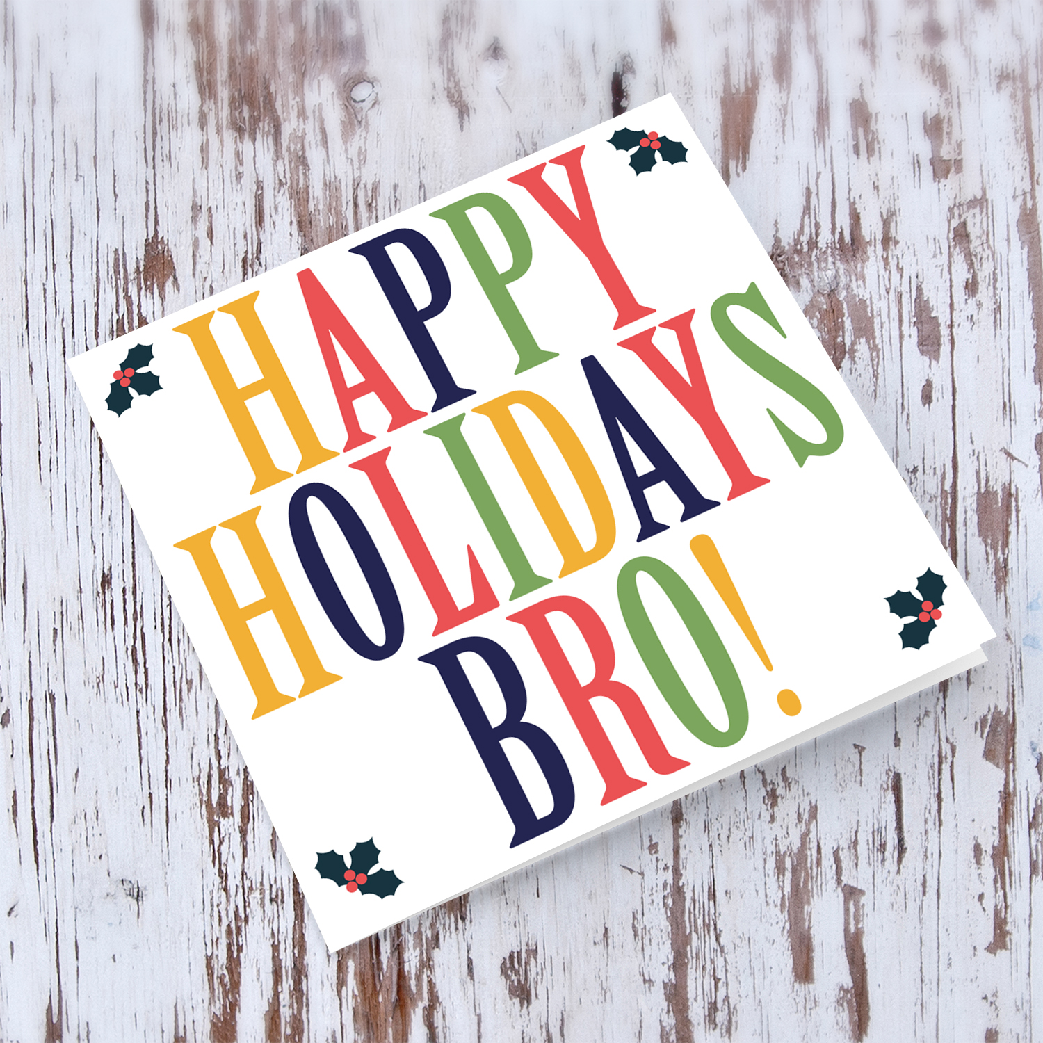 Brother / Best friend - Colourful Christmas card for brother in English