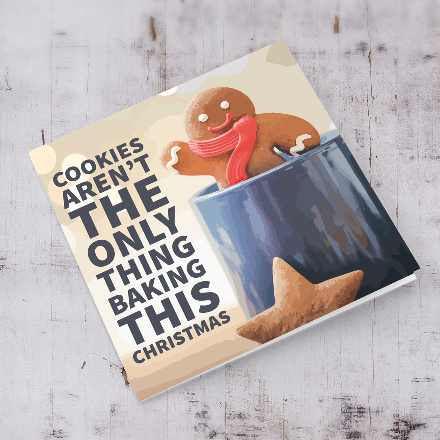 Cookies aren't the only thing baking this christmas - pregnancy christmas announcement in English