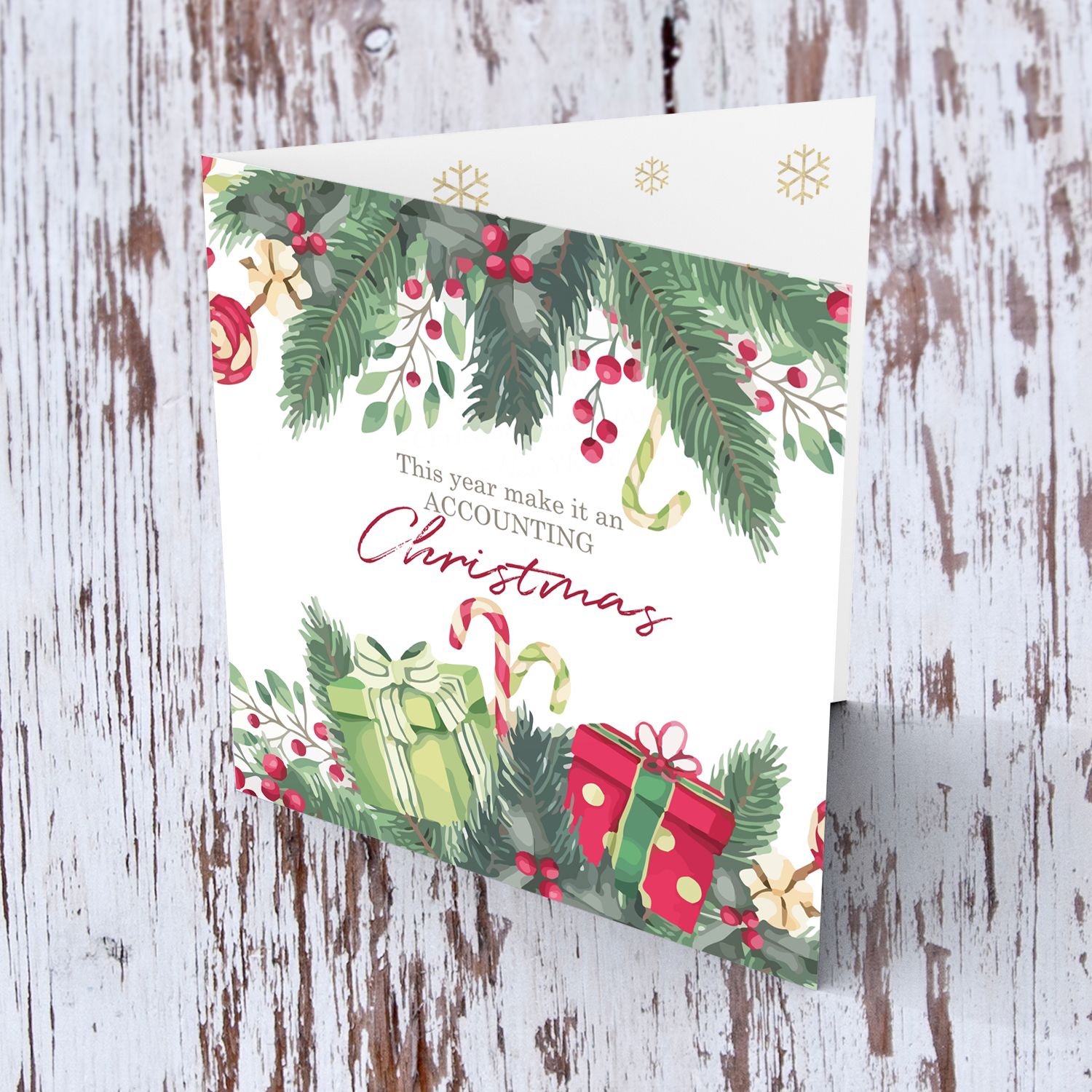 This year make it an Accounting Christmas (Funny) Christmas Card in English