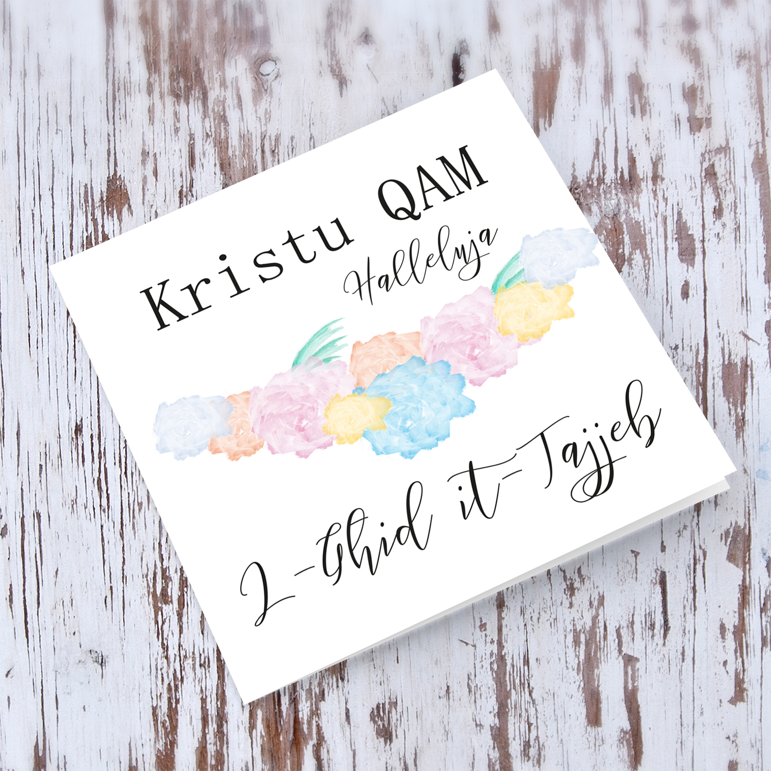 Kristu QAM Easter Card in Maltese
