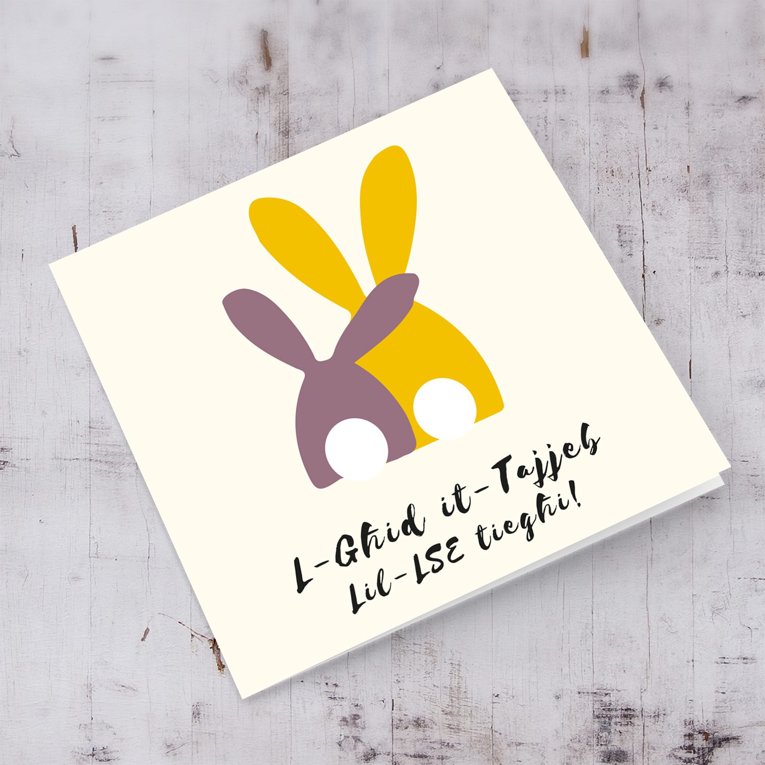 LSE - Easter bunnies card in Maltese