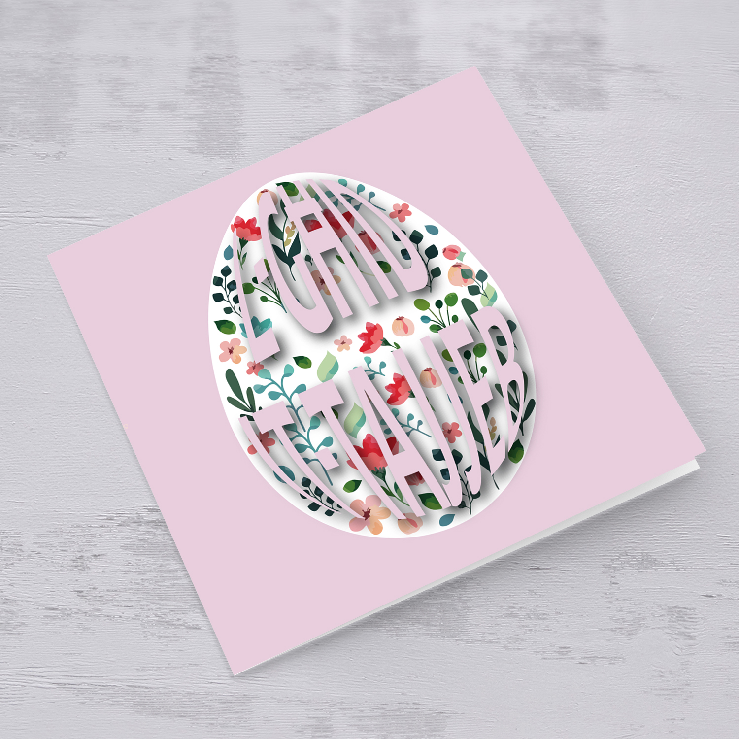 Easter egg filled with various flowers Easter Card in Maltese