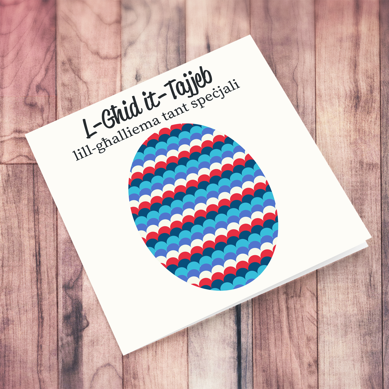 Colourful Easter Egg Easter Card for a very special teacher in Maltese
