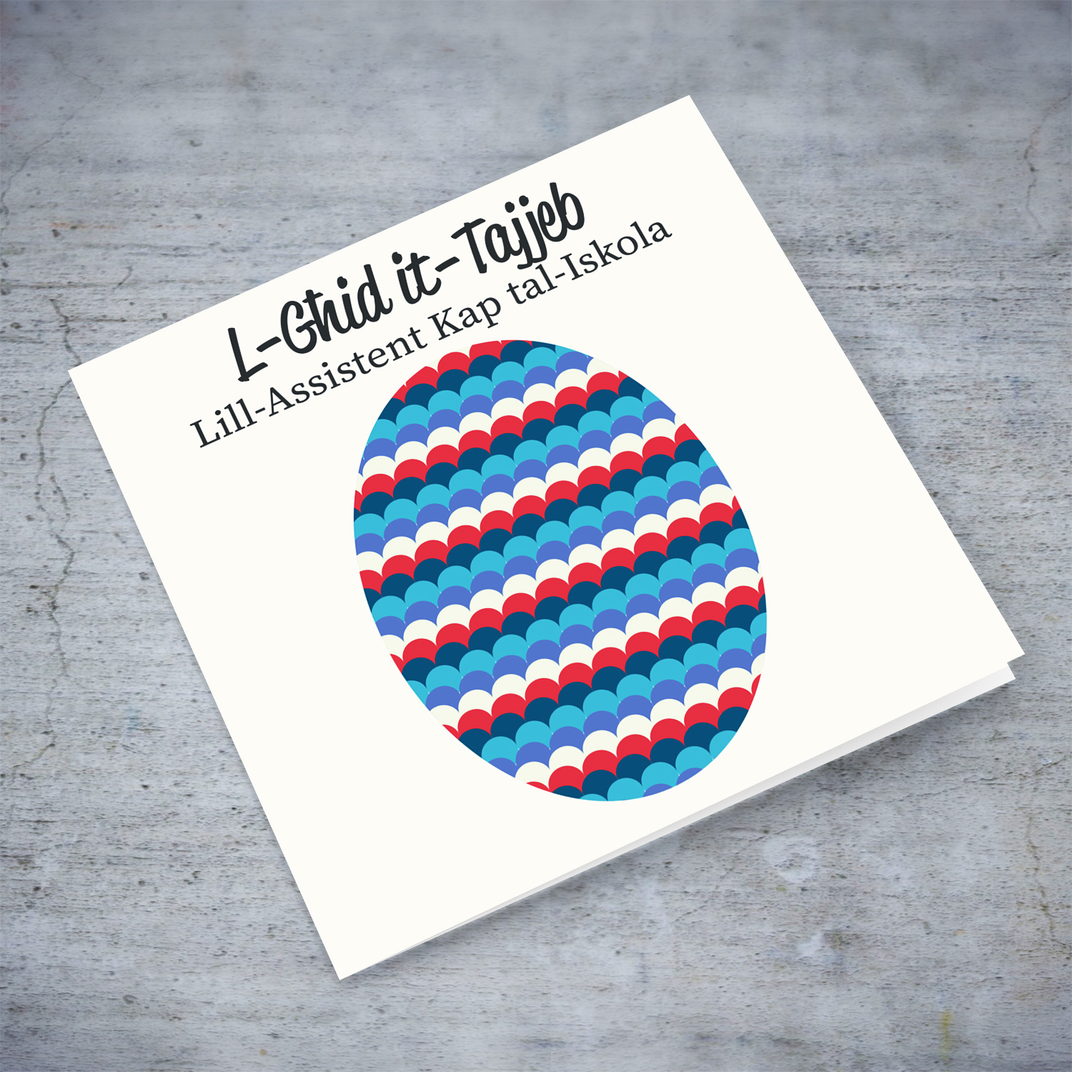 Colourful Easter Egg Easter Card for Assistant Head in Maltese