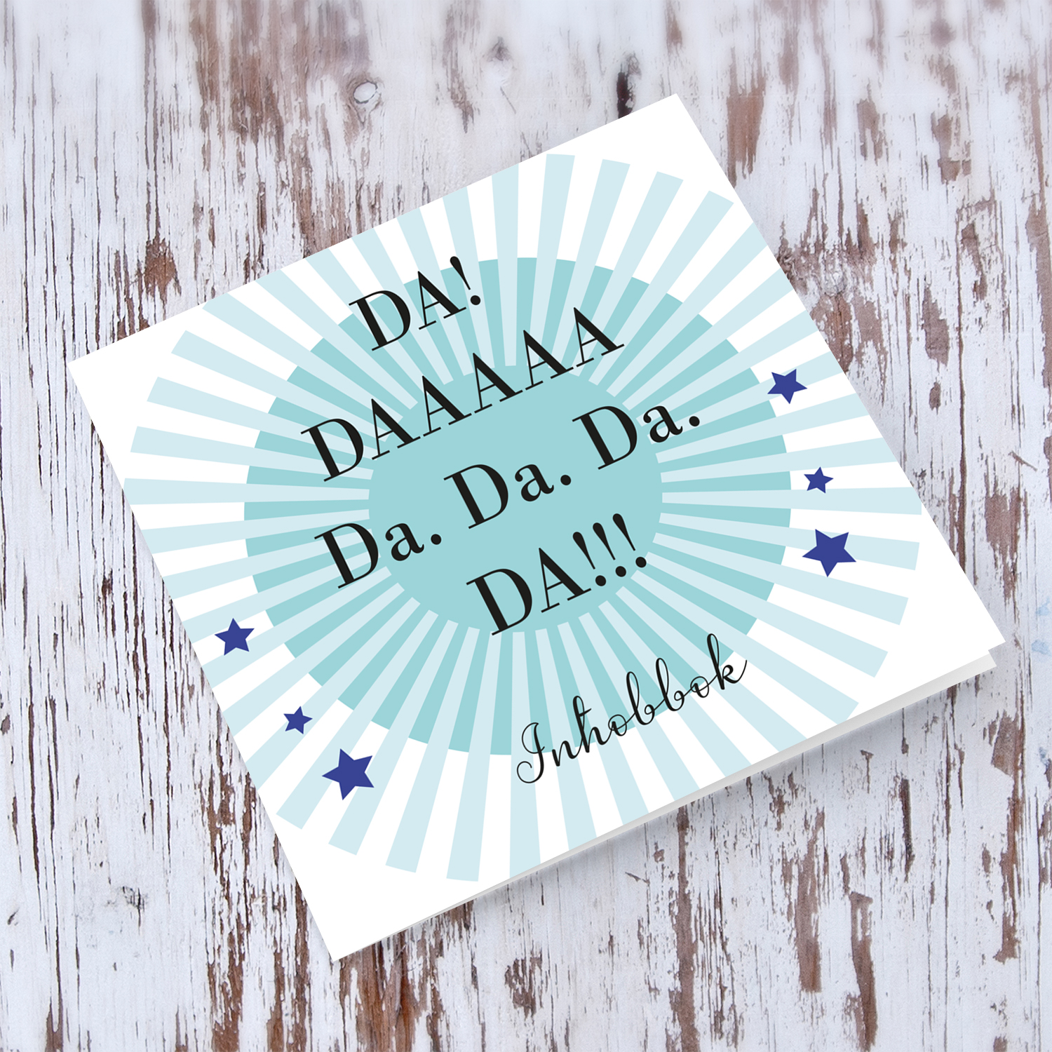 Funny father's day card with colourful background in Maltese Da!