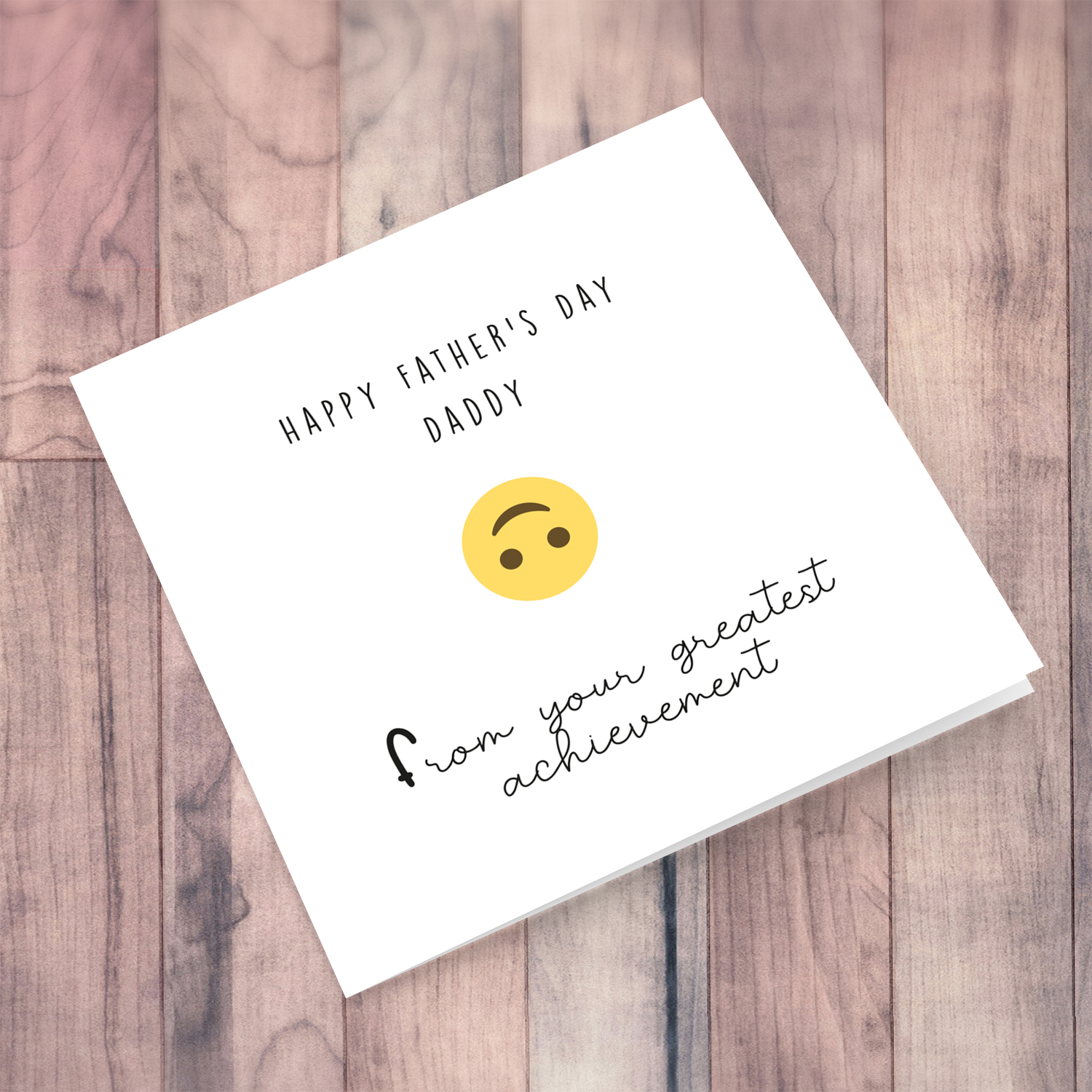 Emoji funny father's day card in English