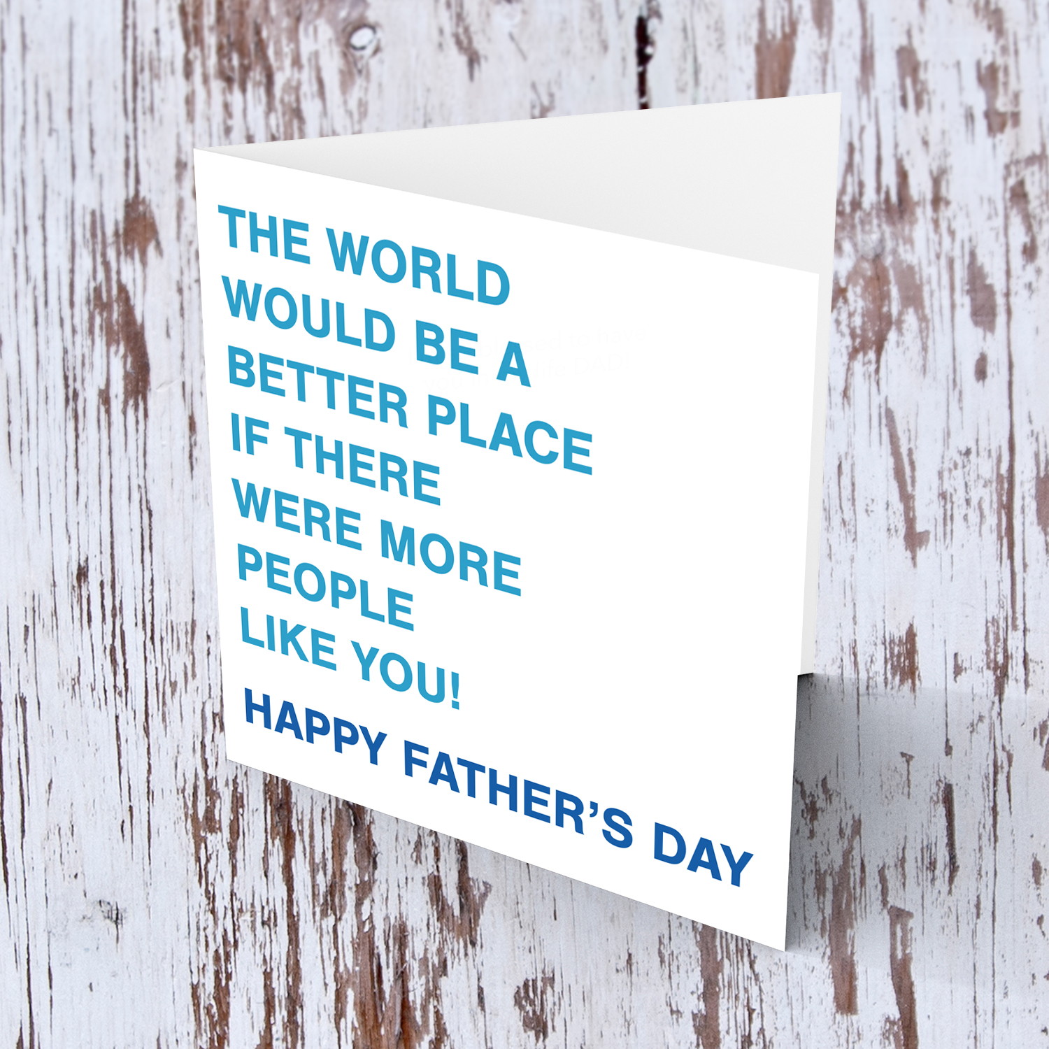 Two toned father's day card in English 
