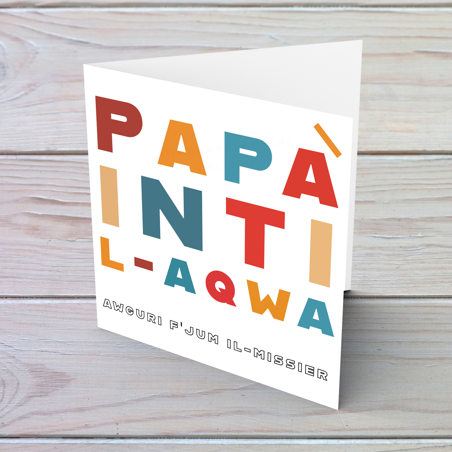 Colourful father's day card in Maltese