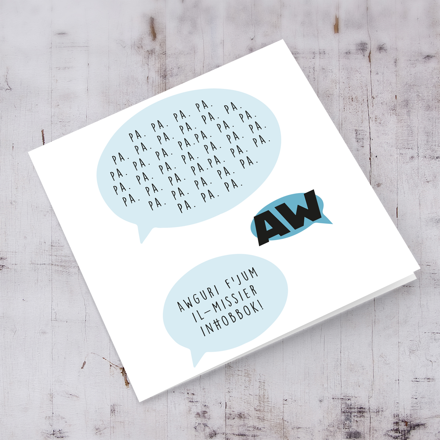 Funny Father's day Card for dad - I love you in Maltese