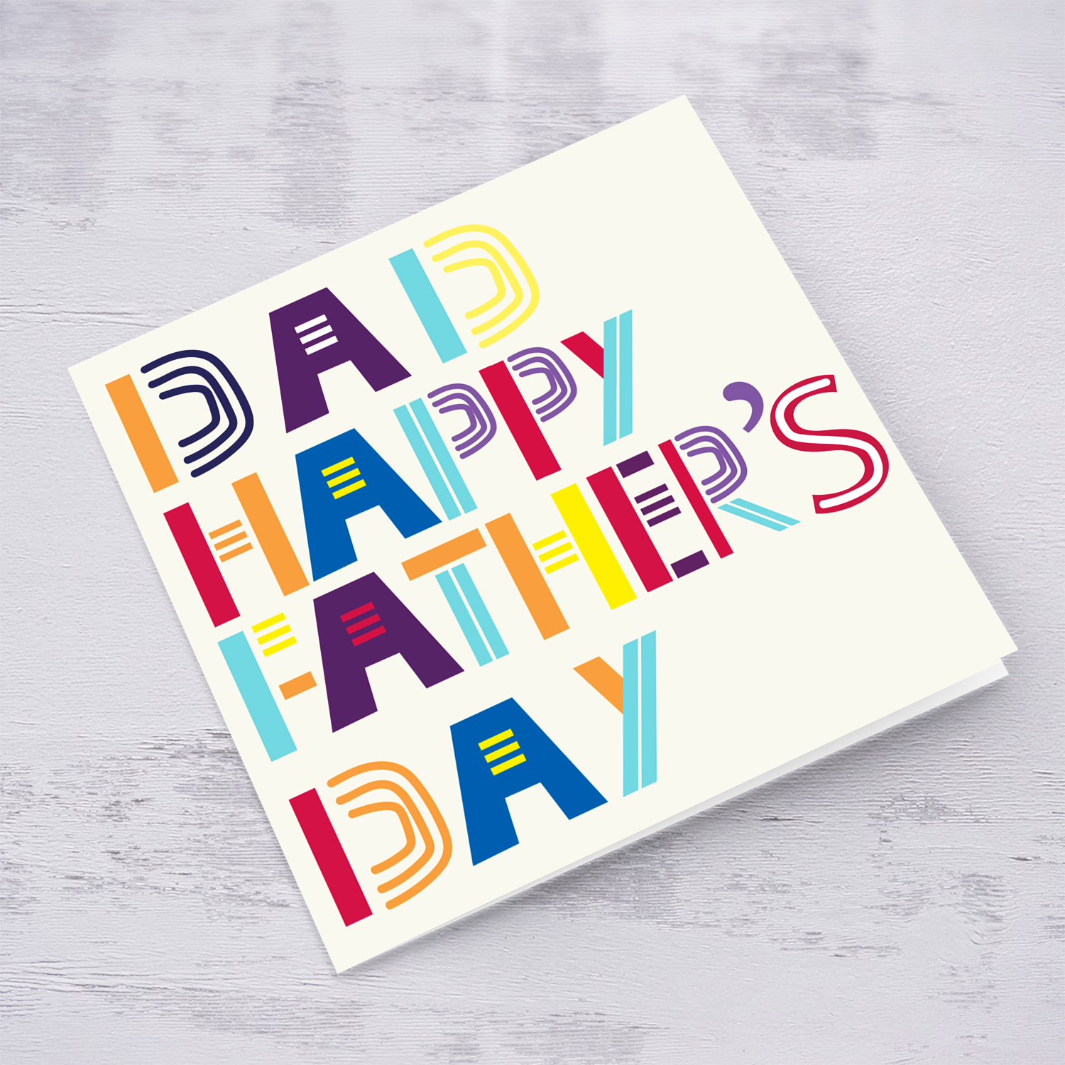 Colourful and fun father's day in English