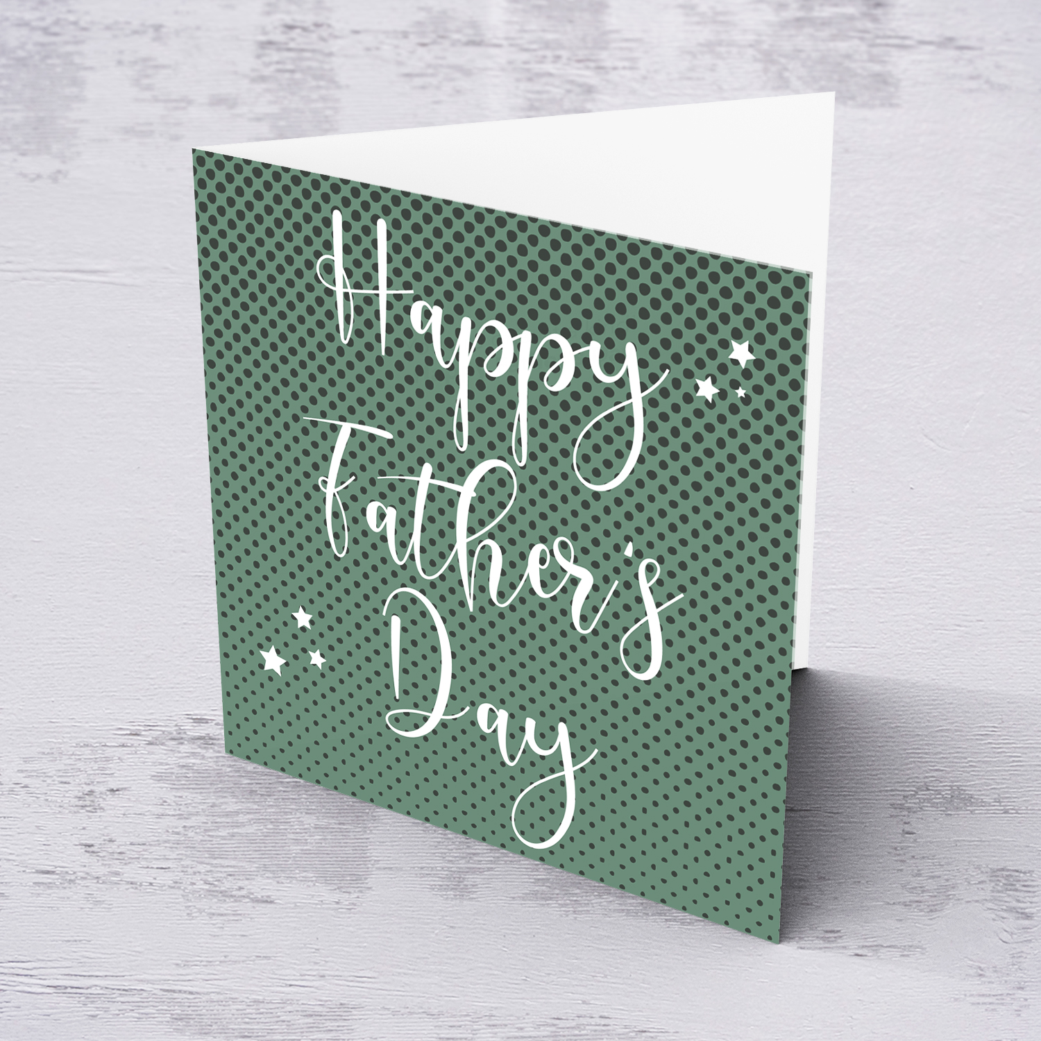 Father's day with spotted background  in English