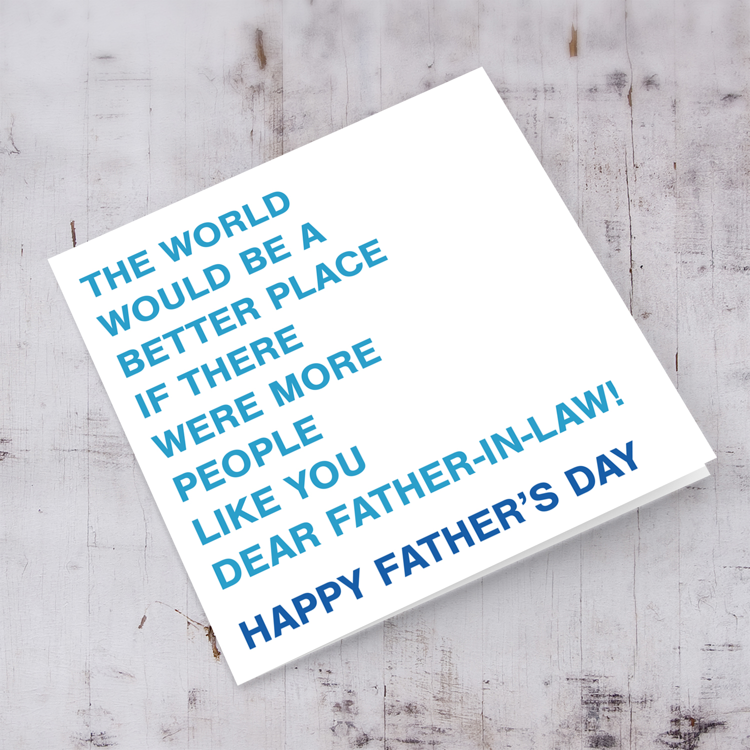 Two toned father's day card for father-in-law in English