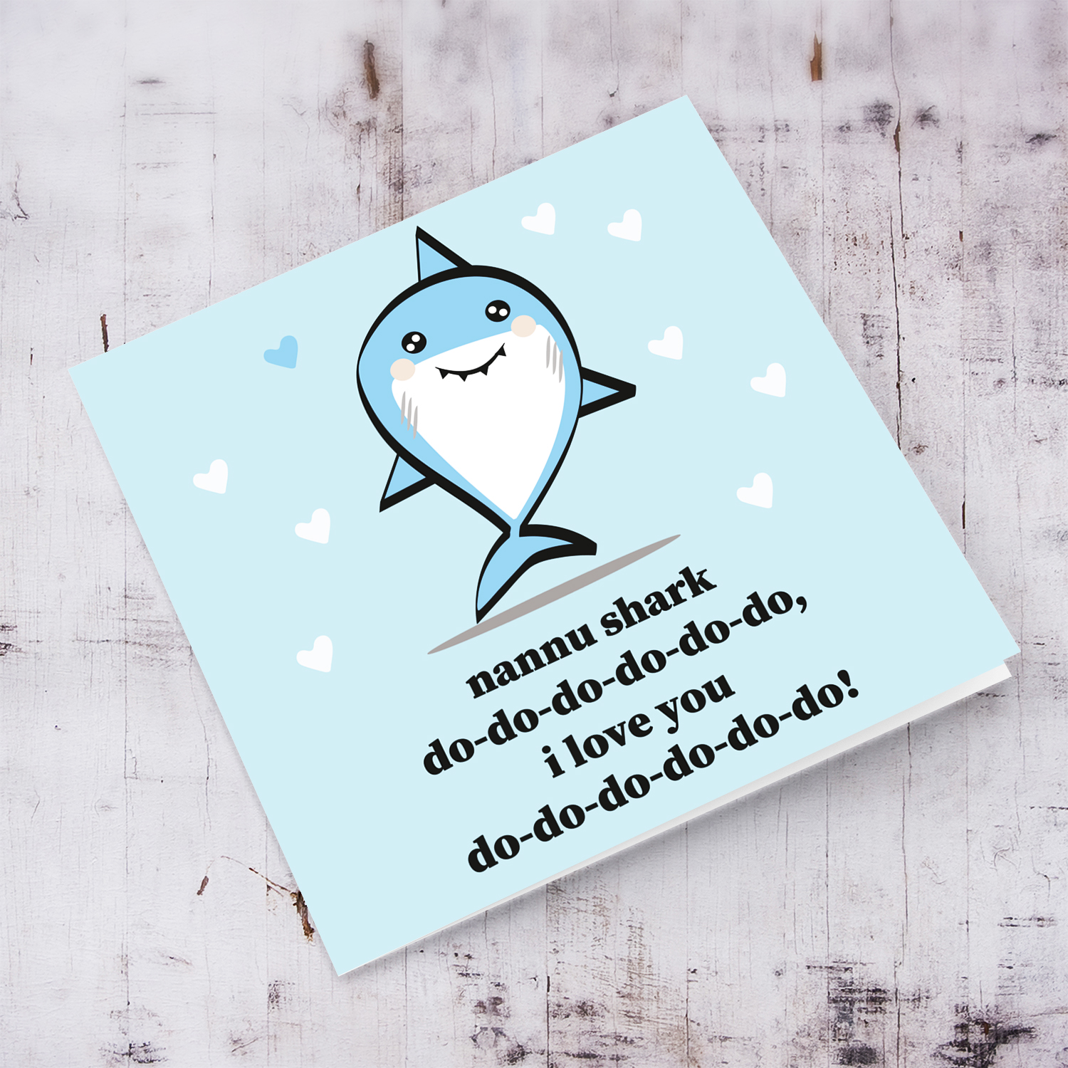 Funny shark themed fathers' day card in English for Grandpa
