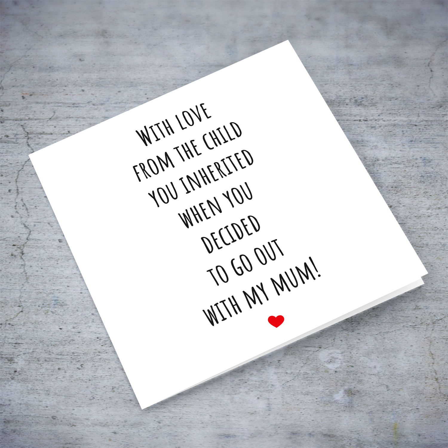 A cute and funny minimalist father's day card for stepdad from child (singular) in English