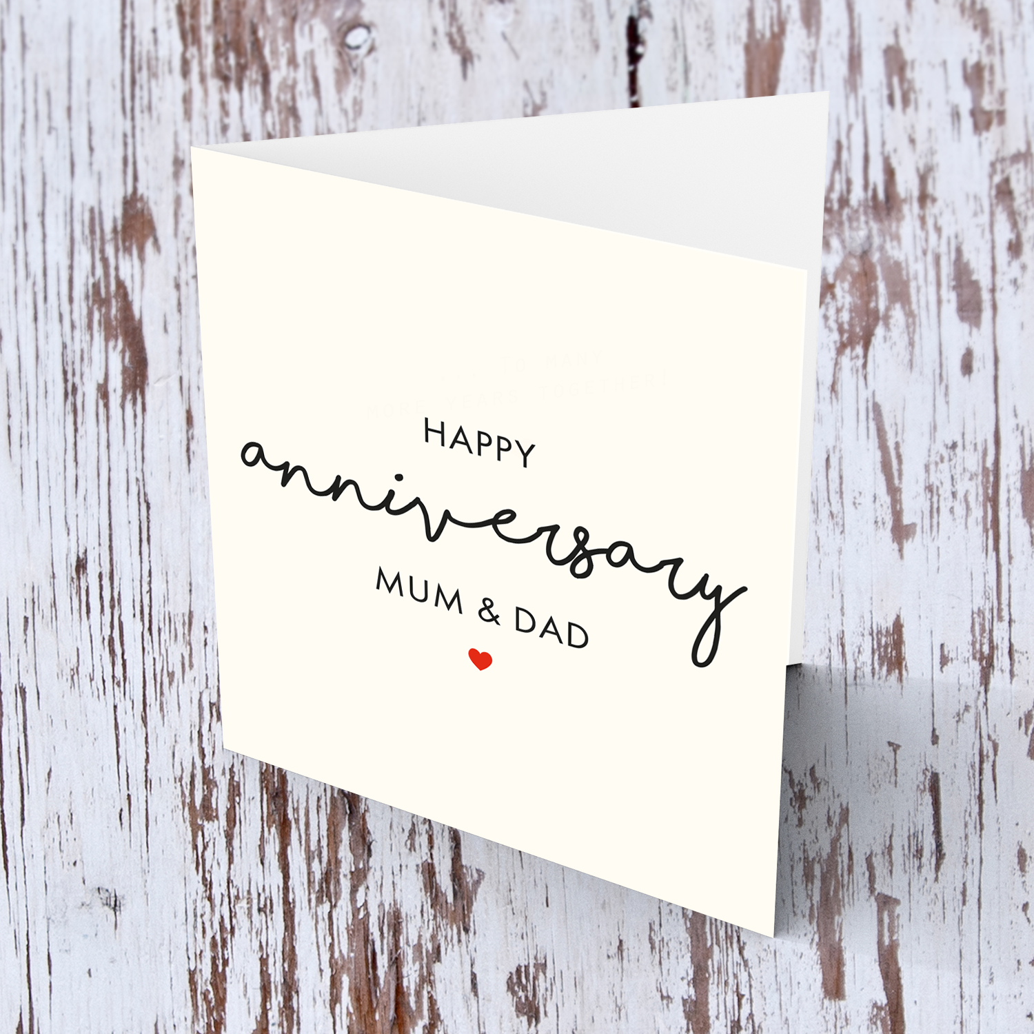 Happy Anniversary Mum & Dad - in English