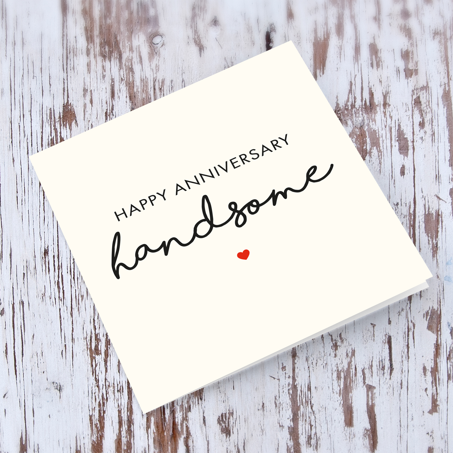 Happy Anniversary Handsome minimalist card - in English