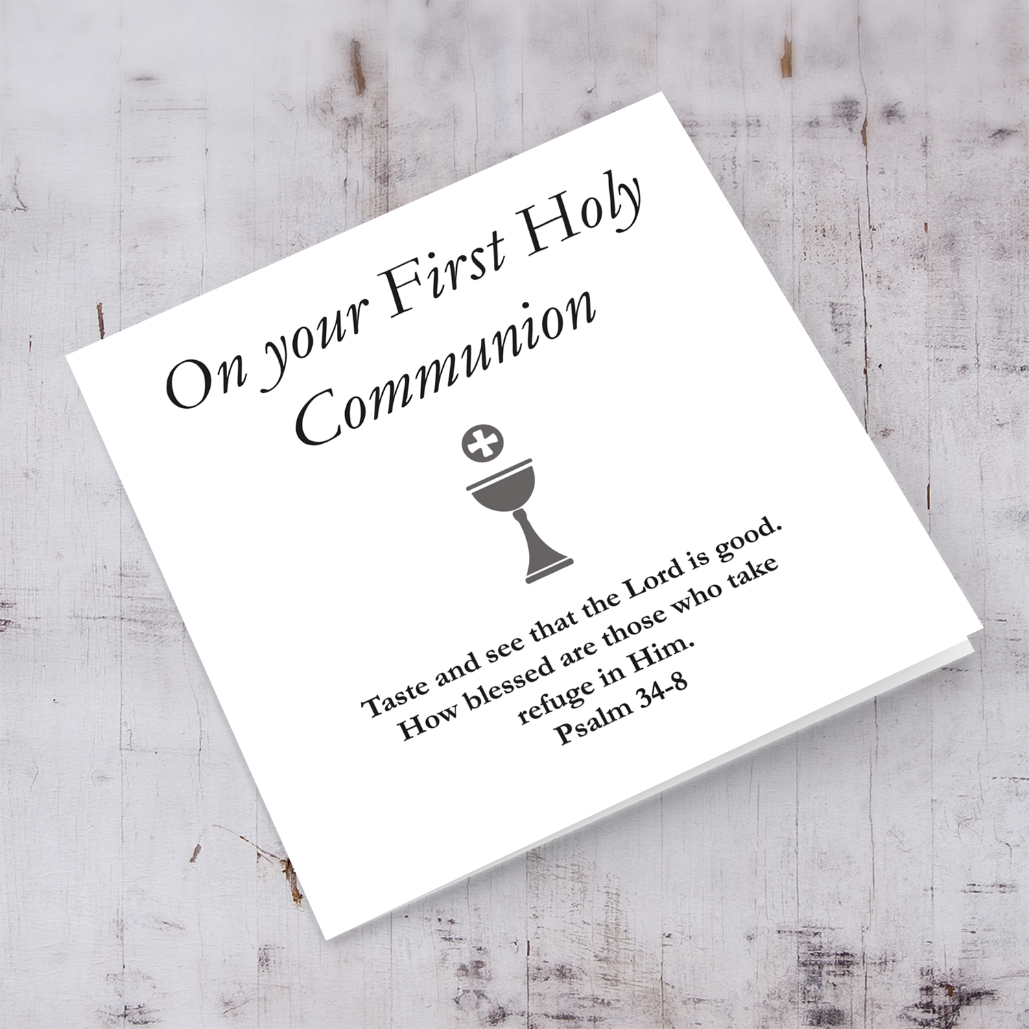 Minimalist Holy Communion Card in English (unisex)