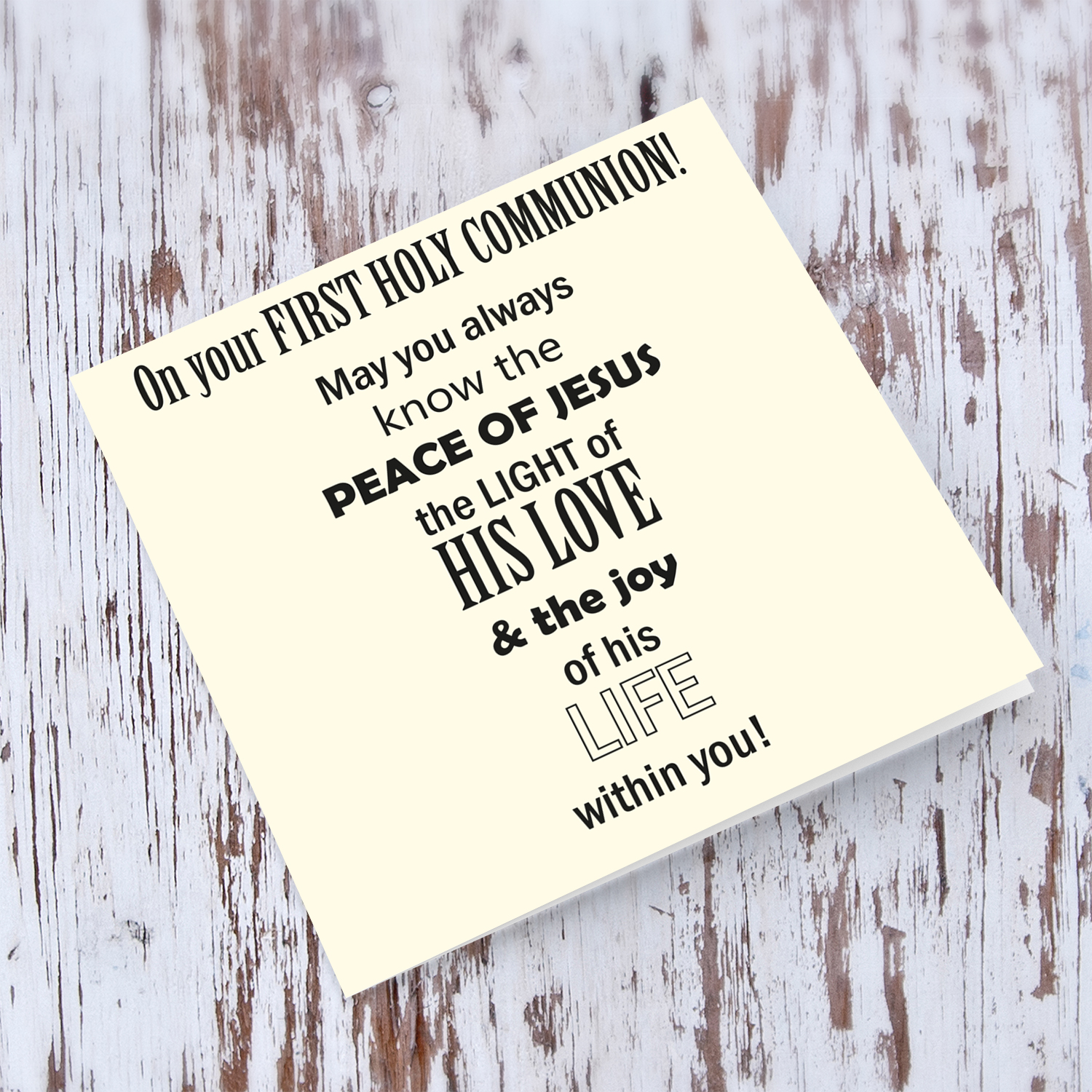 Holy Communion Card in English (unisex)