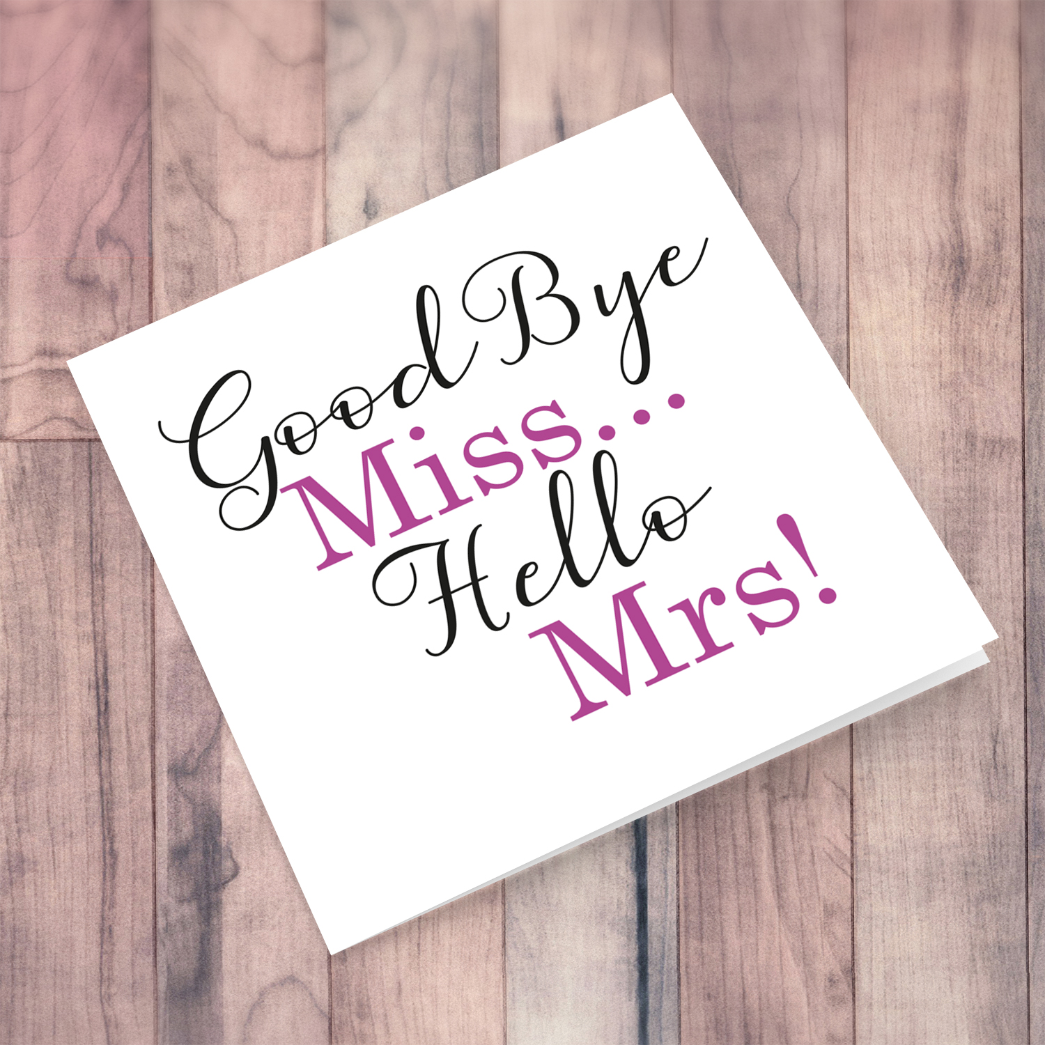 Good bye Miss... Hen Party Card in English
