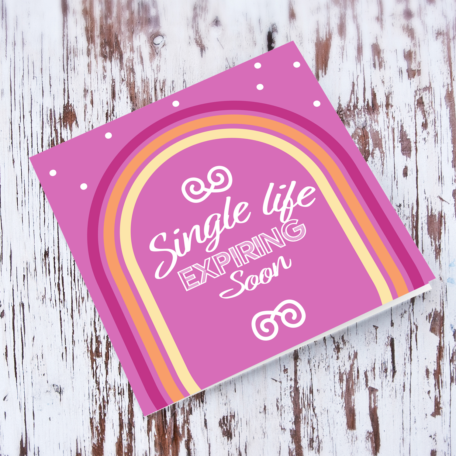 Shades of pink hen / bachelorette party greeting card - Single life expiring soon in English