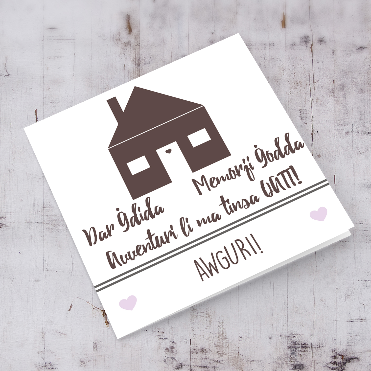 New home wishes card in Maltese