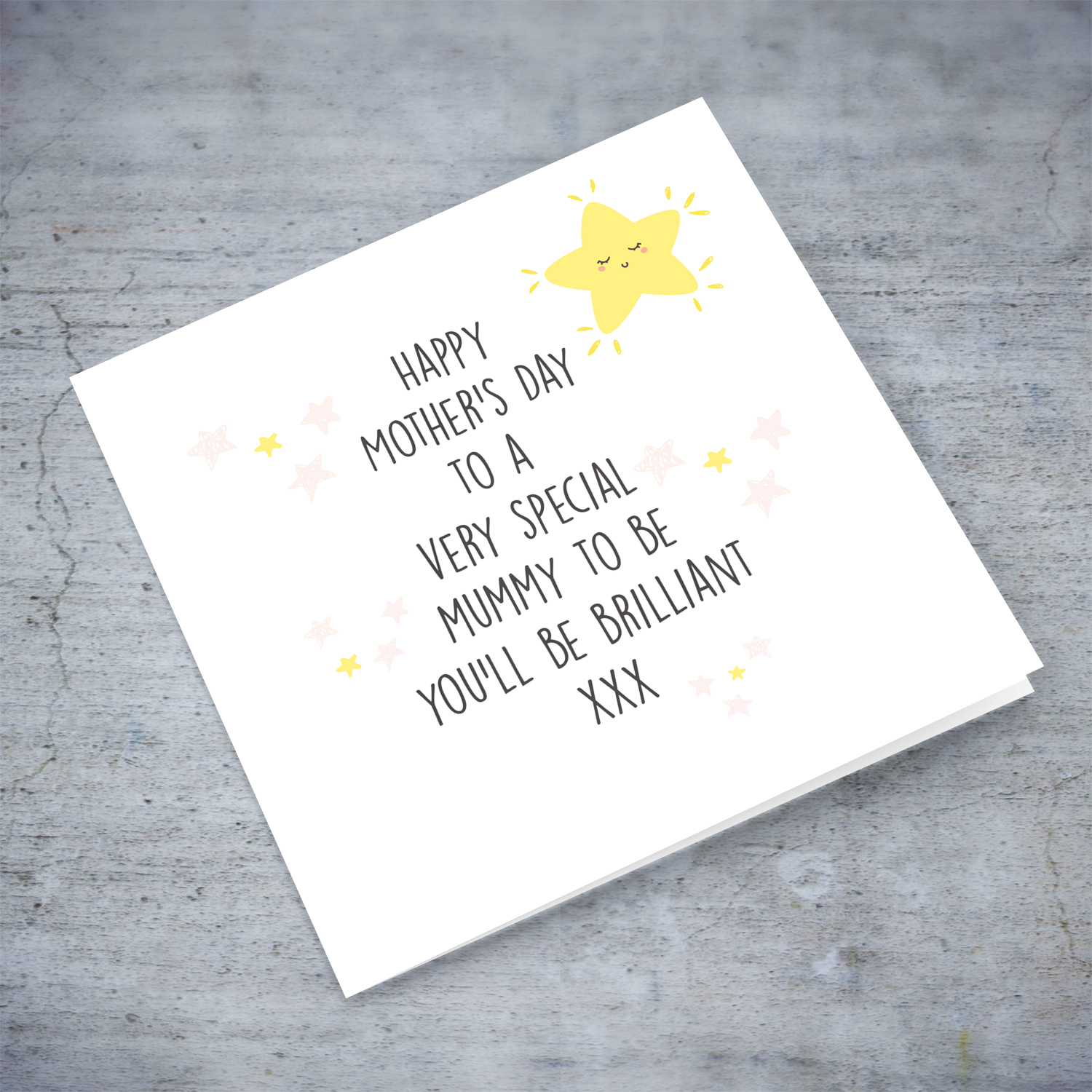 Mummy to be Mother's Day Card in English with scattered stars