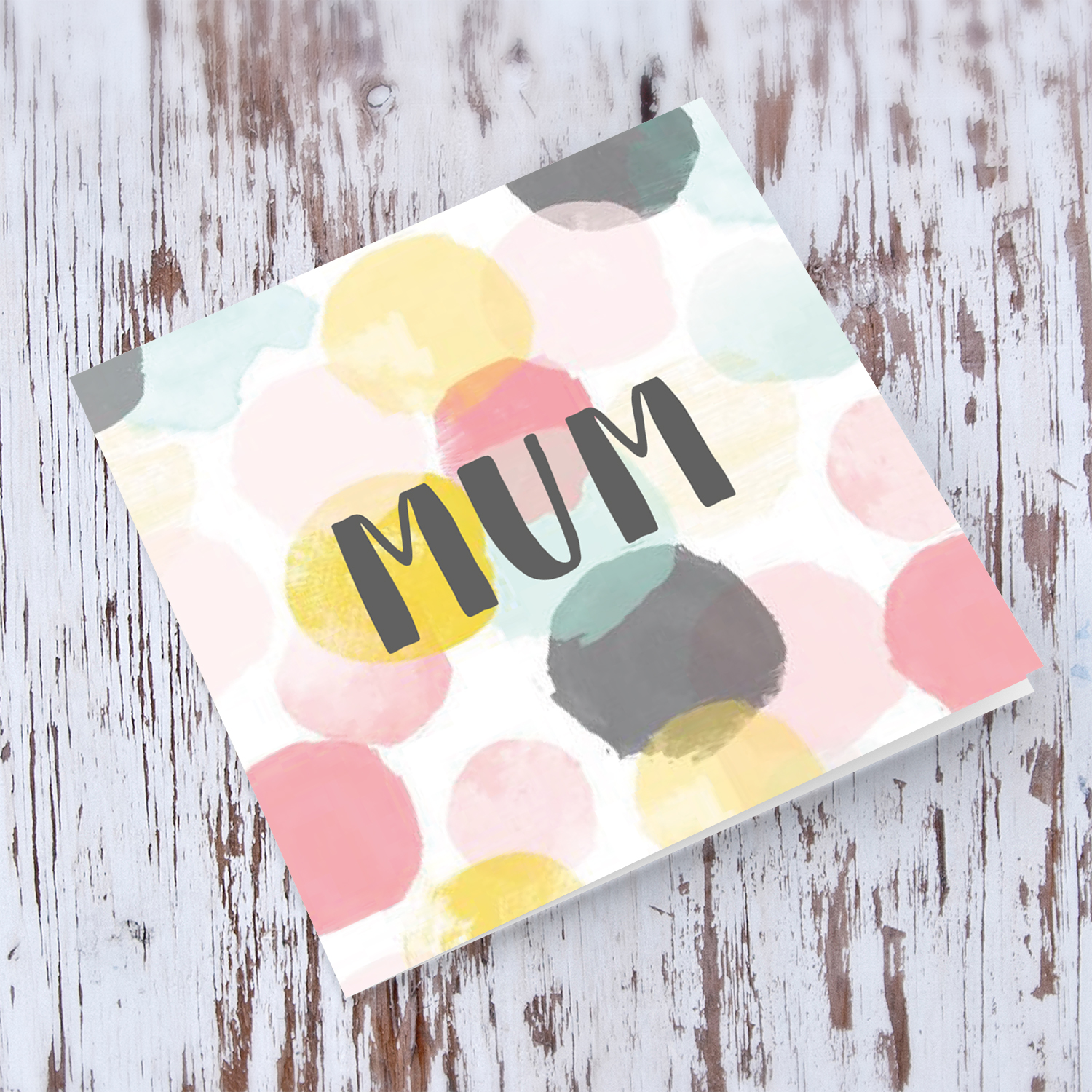 Colourful background mothers day card in English