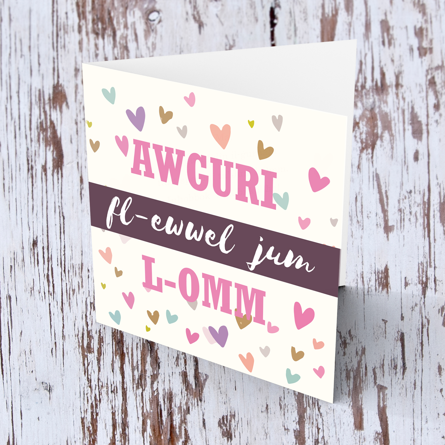 First Mother's Day Heart themed card in Maltese for Mum