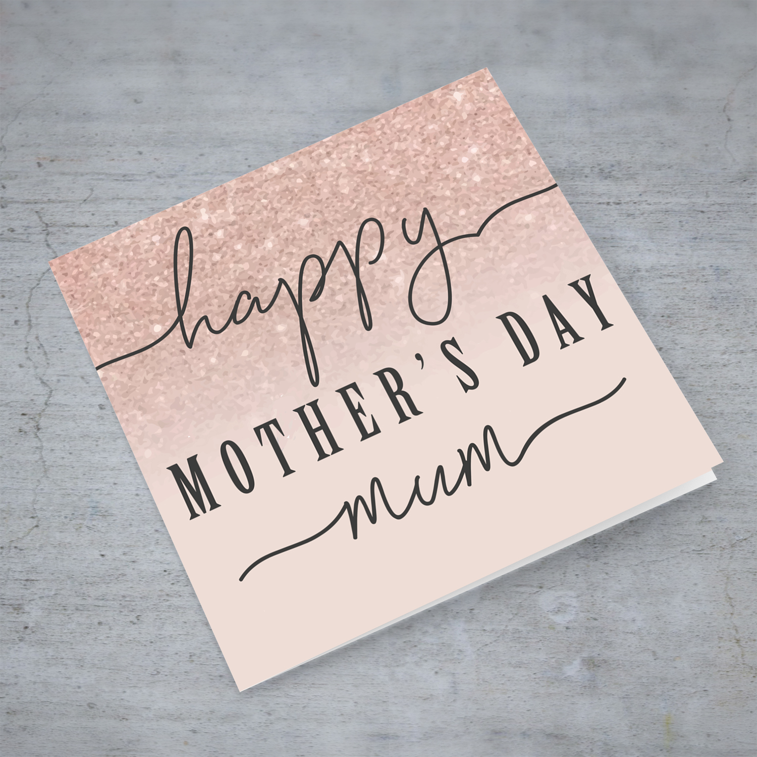 Dusty rose with sparkly background mother's day card for Mother in English