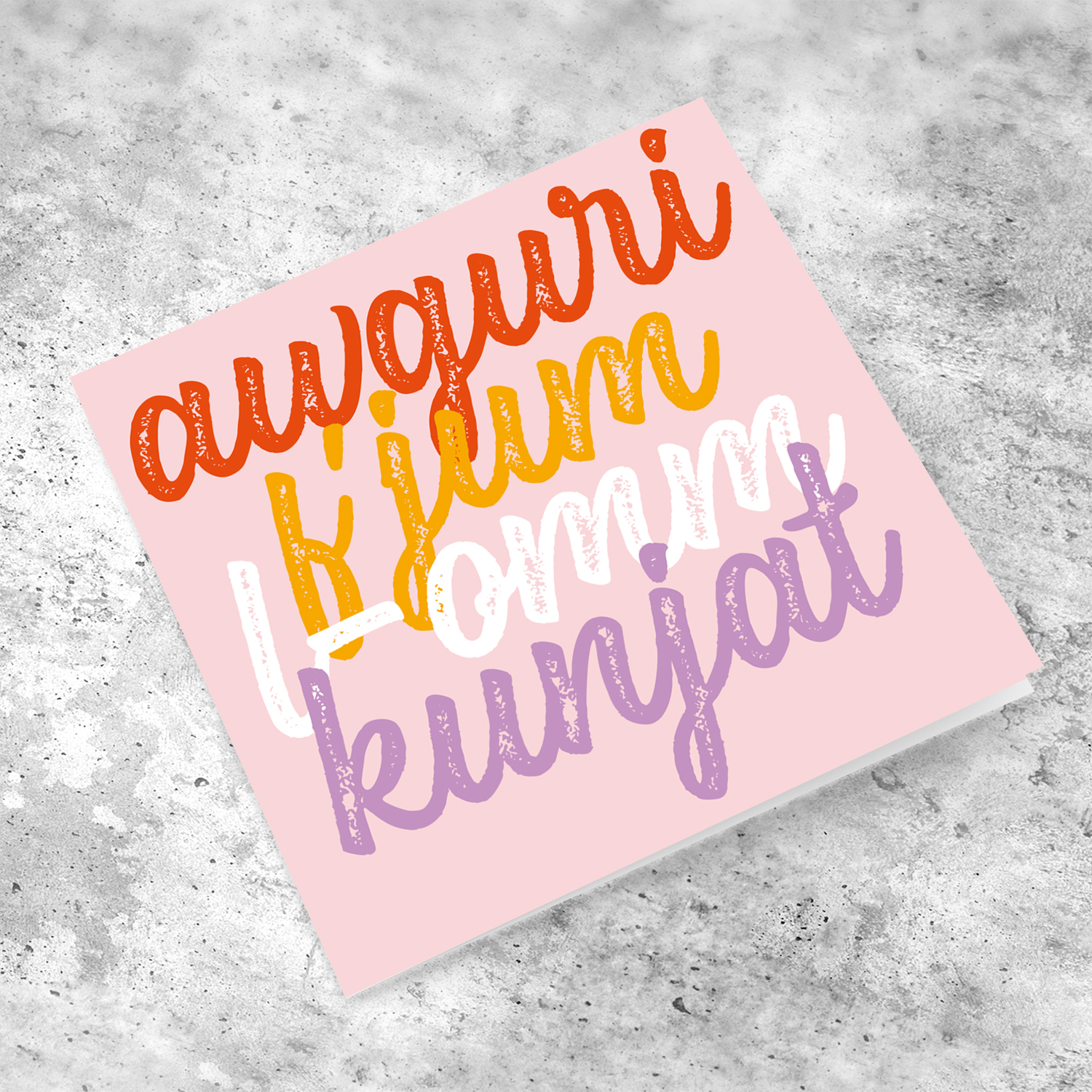 Colourful wording Mother's Day card for Mother-in-law in Maltese