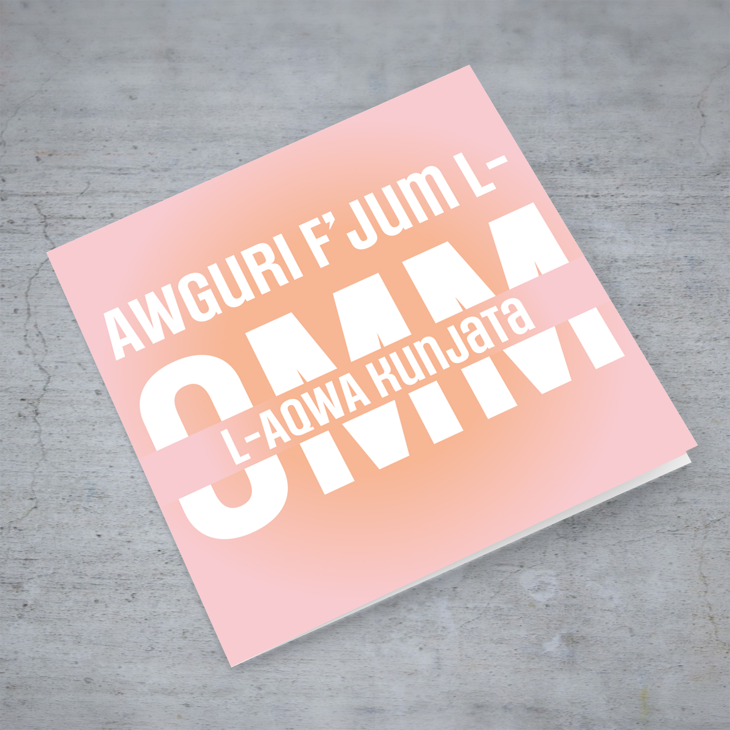 Fading Light pink background mother's day card for mother-in-law in Maltese 