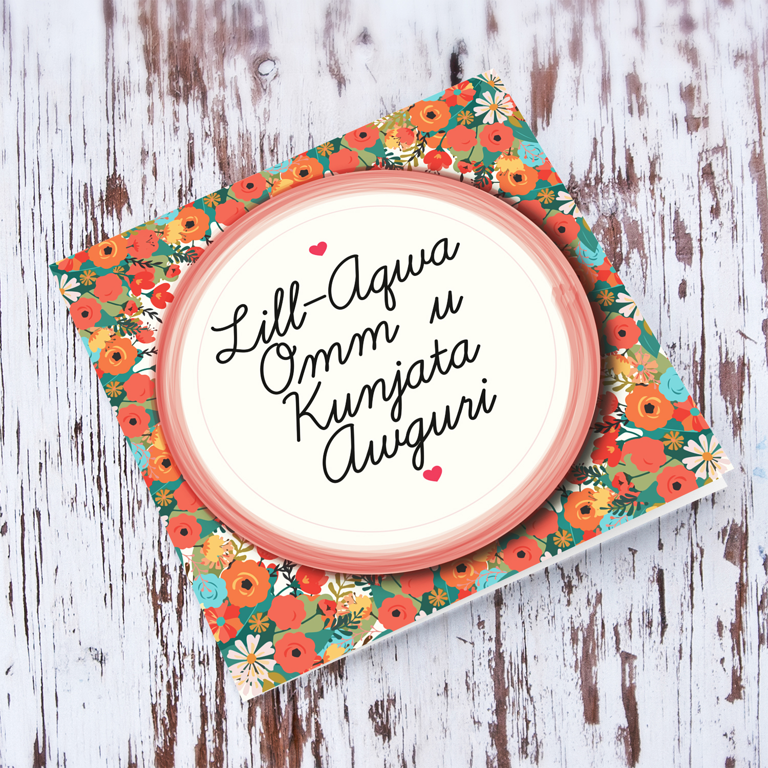 Colourful floral card for mother & mother-in-law in Maltese