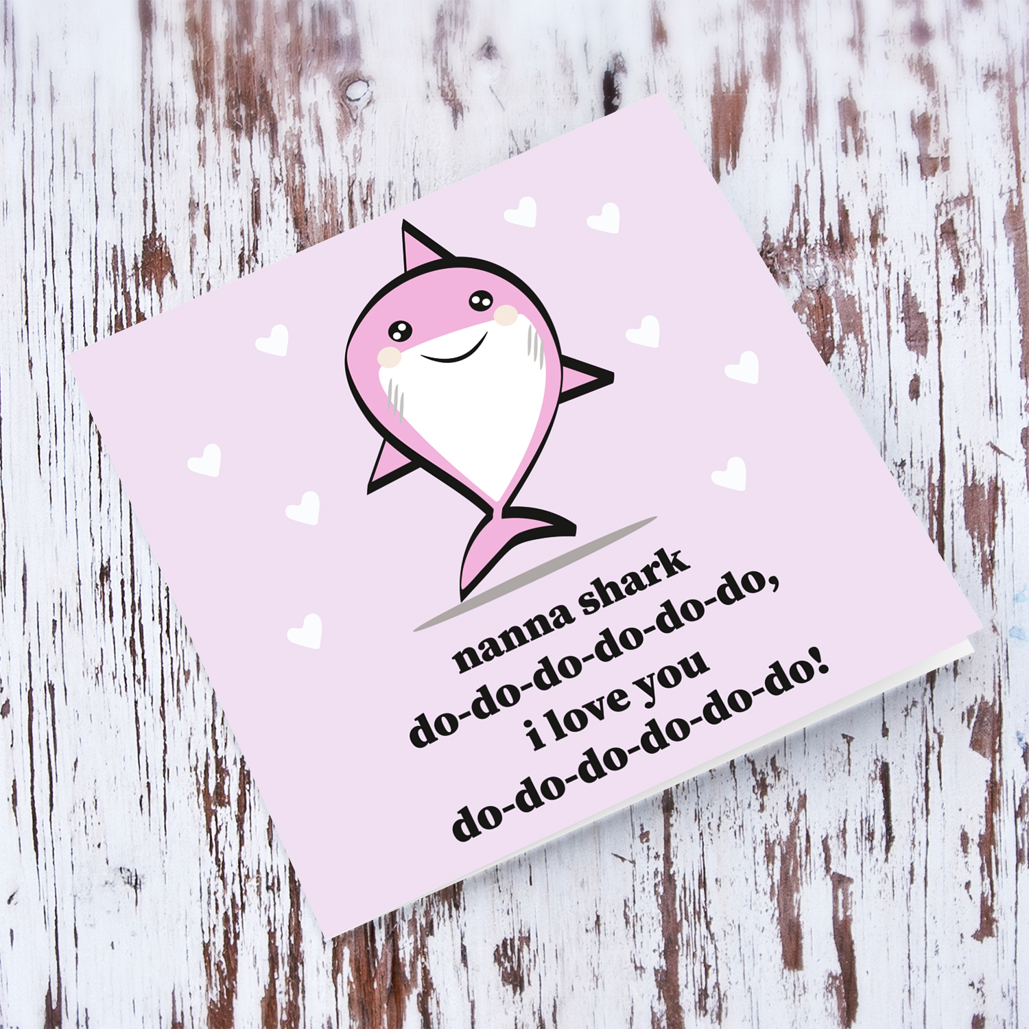 Funny shark themed mothers' day card in English for Grandma