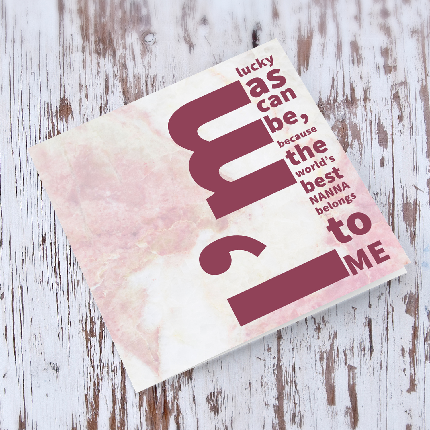 I'm luck as can be mother's day card for Grandma in English