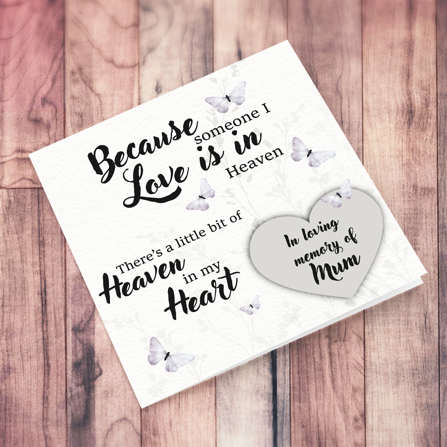 A special Card for Mum in Heaven in English