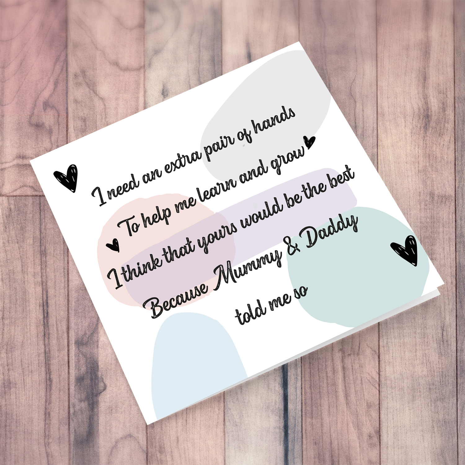 Pastel tones Will you be my Godfather card in English